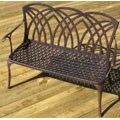 Palm Cast Aluminum Two-seat Garden Bench