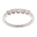14k White Gold 1/4ct TDW Five-stone Diamond Ring