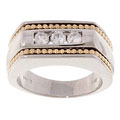 Men's 14k Two-tone Gold 1/2ct TW Diamond Ring