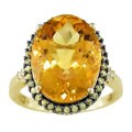14k Yellow Gold Citrine & Yellow Sapphire Ring