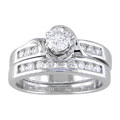 14k White Gold & 3/4ct TDW Round Diamond Wedding Ring Set (F-I, I1-I2)