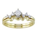 14k Yellow Gold 1/4 ct TDW Round Diamond Bridal Ring Set (G-I, I1-I2)