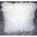 Greek Flokati 20-inch White Pillows (Set of 2)