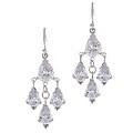 Sterling Silver Mini CZ Chandelier Earrings