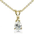 14k Gold 2/5ct Pear Diamond Solitaire Pendant (H-I,I1)