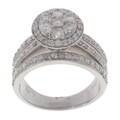 14k Gold 1-1/2ct TDW Round Diamond Cluster Ring (H-I, SI2)