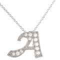 Sterling Silver Initials CZ High Polish Pendant