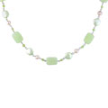 Cultured Freshwater Pearl Peridot and Quartz Bead Necklace