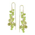 14-kt Yellow Gold Lemon Quartz Peridot Earrings