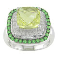 14k White Gold 1/4ct TDW Diamond Gemstone Ring
