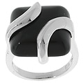 Sterling Silver Square Black Onyx Ring