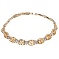 18k Gold over Sterling Silver Diamond-accent Bracelet