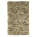 Hand-knotted Soft Fern and Leaf Wool Rug (5' X 8')