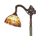 Tiffany-style Baroque Floor Bridge Lamp