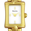 Bulova Women's White Dial Goldtone Watch