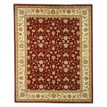 Machine-made Lyndhurst Burgundy/ Ivory Rug (7'9 x 10'9)