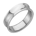 Men's Titanium 8 mm Polished Concave Band