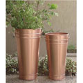 Copper-plated Conical Planters (Set of Two)