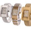 Geneva Platinum Scaled Bracelet Bangle Watch