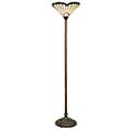 Tiffany-style White Jewel Torchiere
