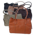 Prague Fulton Pebble Grain Leather Handbag