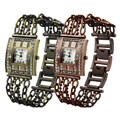 Geneva Platinum Women's Antiqued Rhinestone Watch