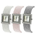 Geneva Platinum Faux Pearl Women's Fashion Watch