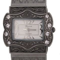 Geneva Platinum Antique Style Bangle Watch