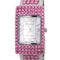 Geneva Platinum Pink Rhinestone Fashion Watch