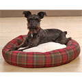 Cotton Plaid Snuggle 18-inch Pet Bed