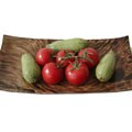 Mango Wood Swirl Boat Tray (Thailand)