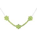 Sterling Silver Floral Peridot Necklace