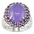 Sterling Silver Lavender and Amethyst Ring