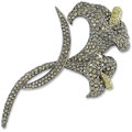 18k Two-tone Gold 8-1/3ct TDW Diamond Cala Lily Pin