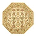 Hand-tufted Morris Beige/ Gold Wool Rug (6' Octagon)