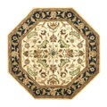 (6' Octagon) Hand-tufted Patina Beige/Black Wool Rug