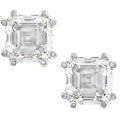 14k White Gold 1ct TDW Asscher Diamond Stud Earrin