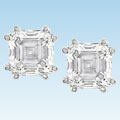 14k White Gold 1ct TDW Asscher Diamond Stud Earring (H-I,SI1)