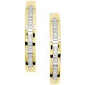 14kYellow Gold 1/3ct TW Diamond Huggie Earrings ( G-H, I1-I2 )