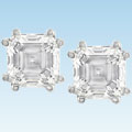 14-kt White Gold 1 1/2ct TDW Asscher Diamond Stud (H-I, SI1)