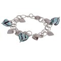 Silver Handmade Glass Bead Charm Bracelet