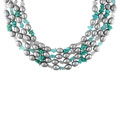 Cultured Freshwater Pearl Multi-gemstone Necklace