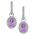14-kt White Gold 2/5-ct TDW Diamond and Rose de France Earrings