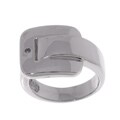Sterling Silver Diamond Accent Belt Fashion Ring