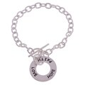 Sterling Silver Faith, Love, Hope Toggle Bracelet