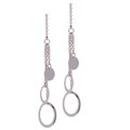 Sterling Silver Dangling Circles Threader Earrings
