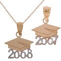 14k Yellow Gold Two-tone Graduation Pendant