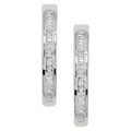 14k White Gold 1/3-ct TDW Diamond Huggie Earrings ( G-H,I1-I2 )