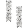 14k Gold 5/8ct TDW Princess Diamond Hoop Earrings (I-J/ I1-I2)