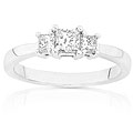 14kt Gold 1/2ct TDW Princess Diamond Three-stone Ring